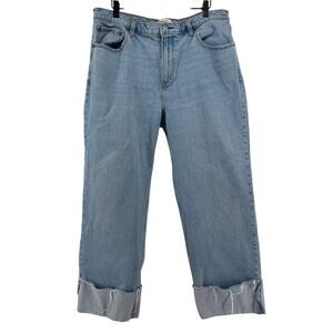 Abercrombie Fitch 90s Relaxed High Rise Jeans Size 33 16 SHORT Cuffed